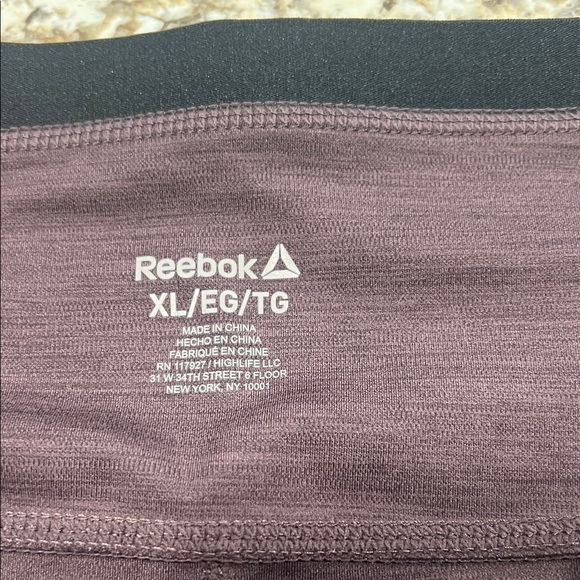 Reebok Men's Dark Purple Athletic Shorts - Picture 2 of 4